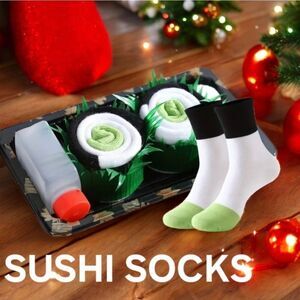 NIB Sushi Socks Gift Box Unisex Fun Novelty Christmas Present Birthday Gift NEW